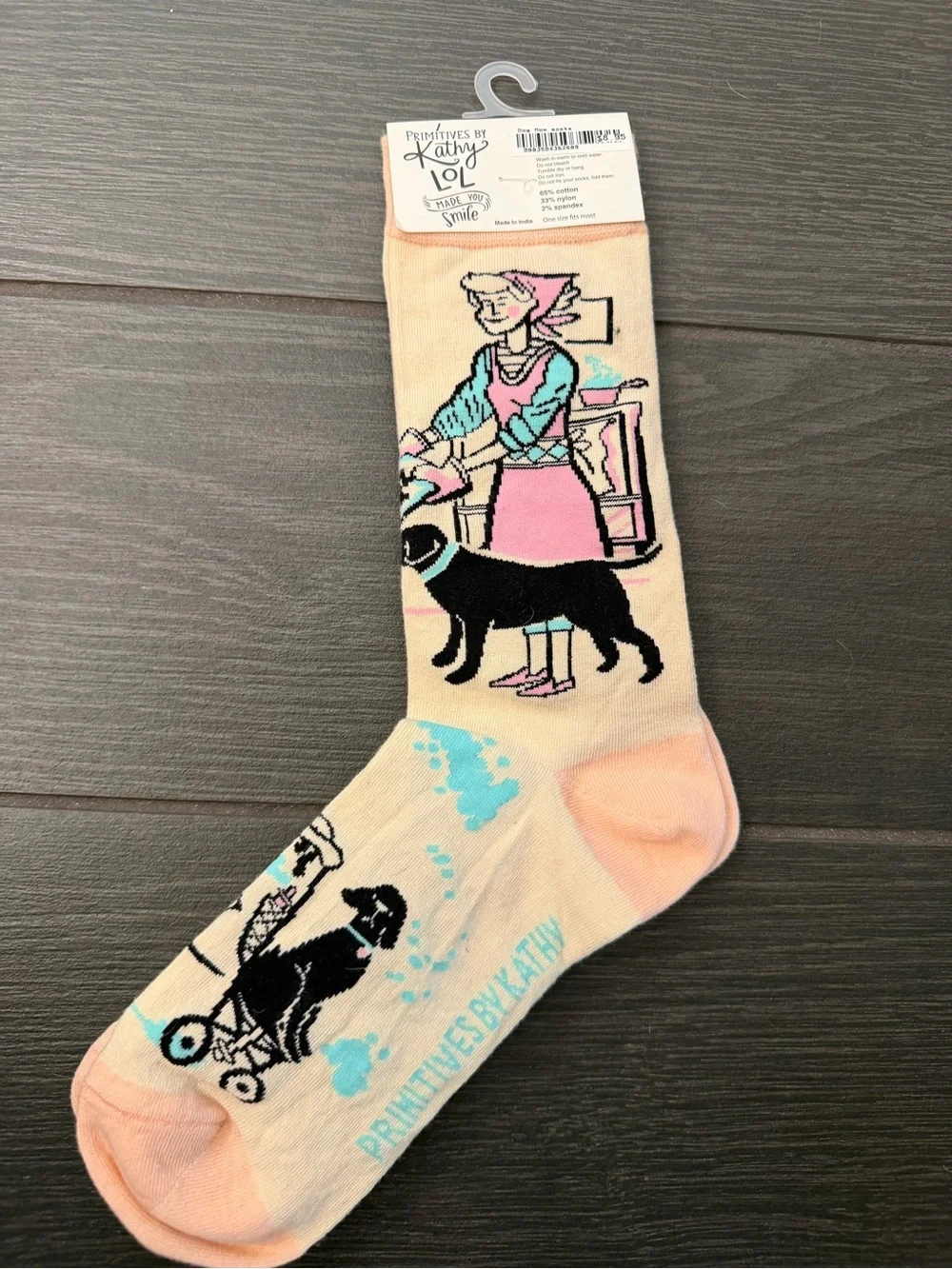 Primitives by Kathy I Just Want to be a Stay at Home Dog Mom Socks
